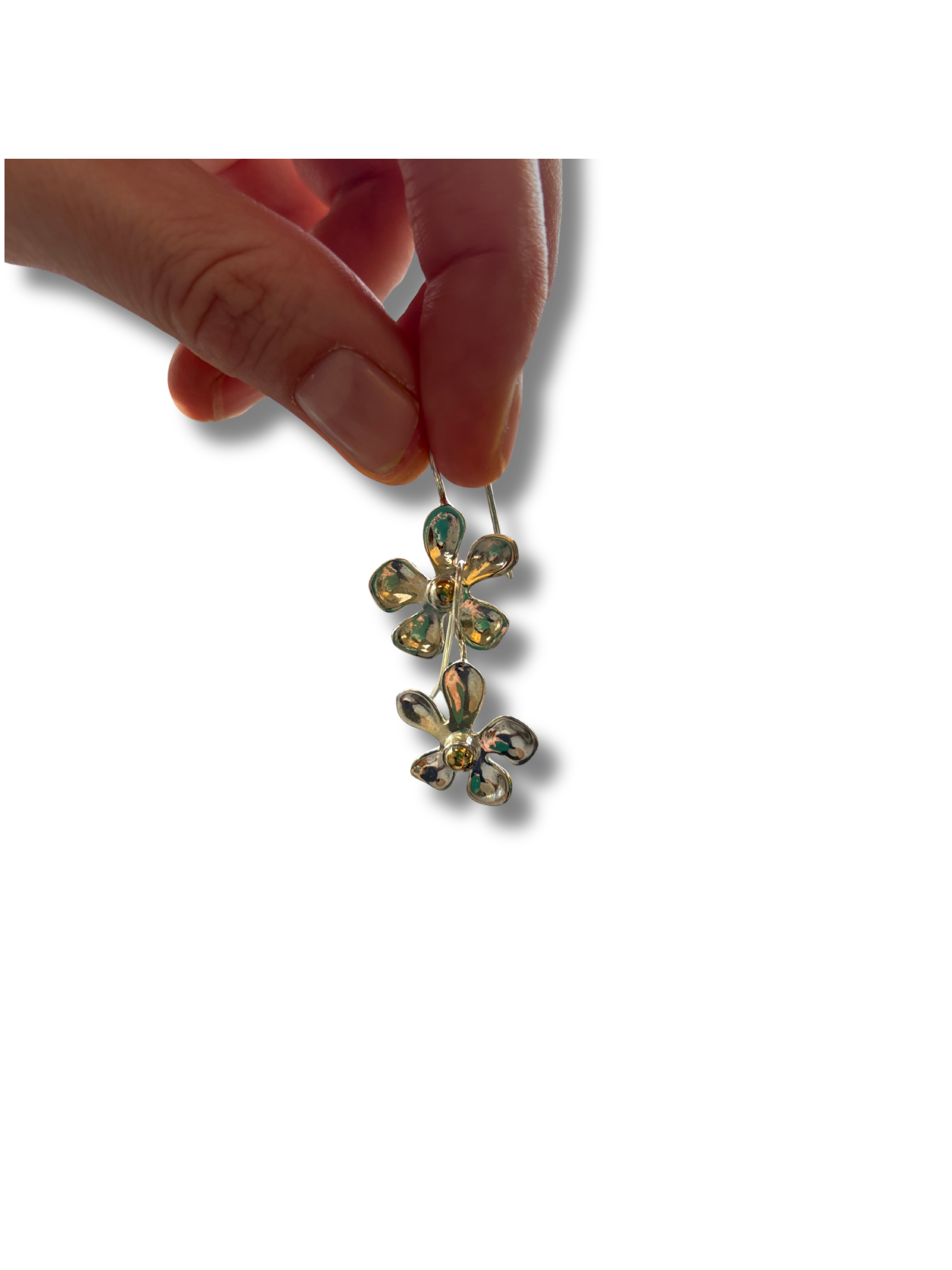 Sterling Silver Daisy Earrings