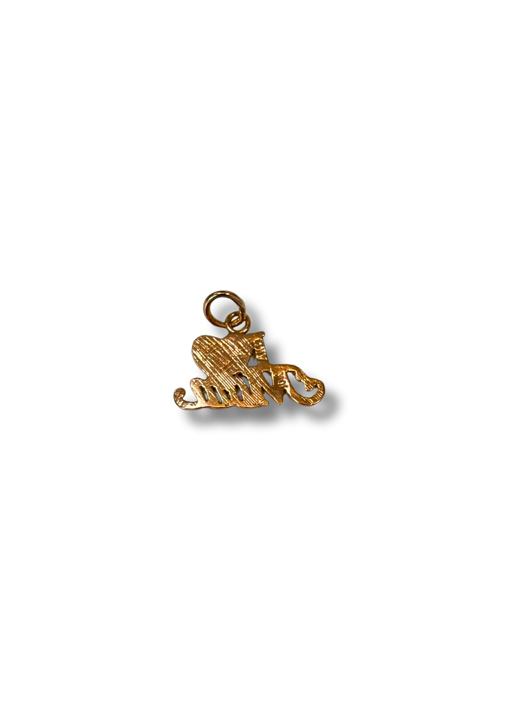 Sweet 10k Gold I Heart Mom Charm