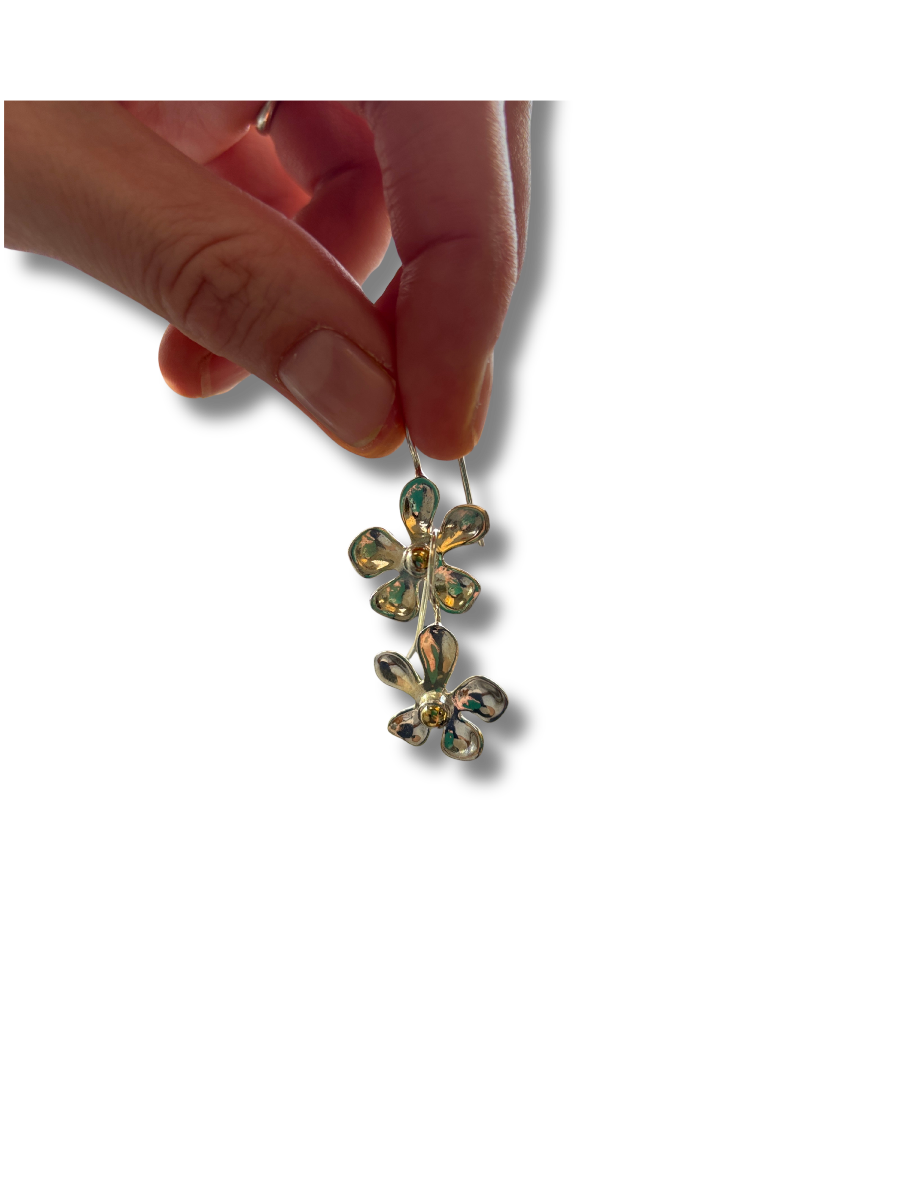 Sterling Silver Daisy Earrings