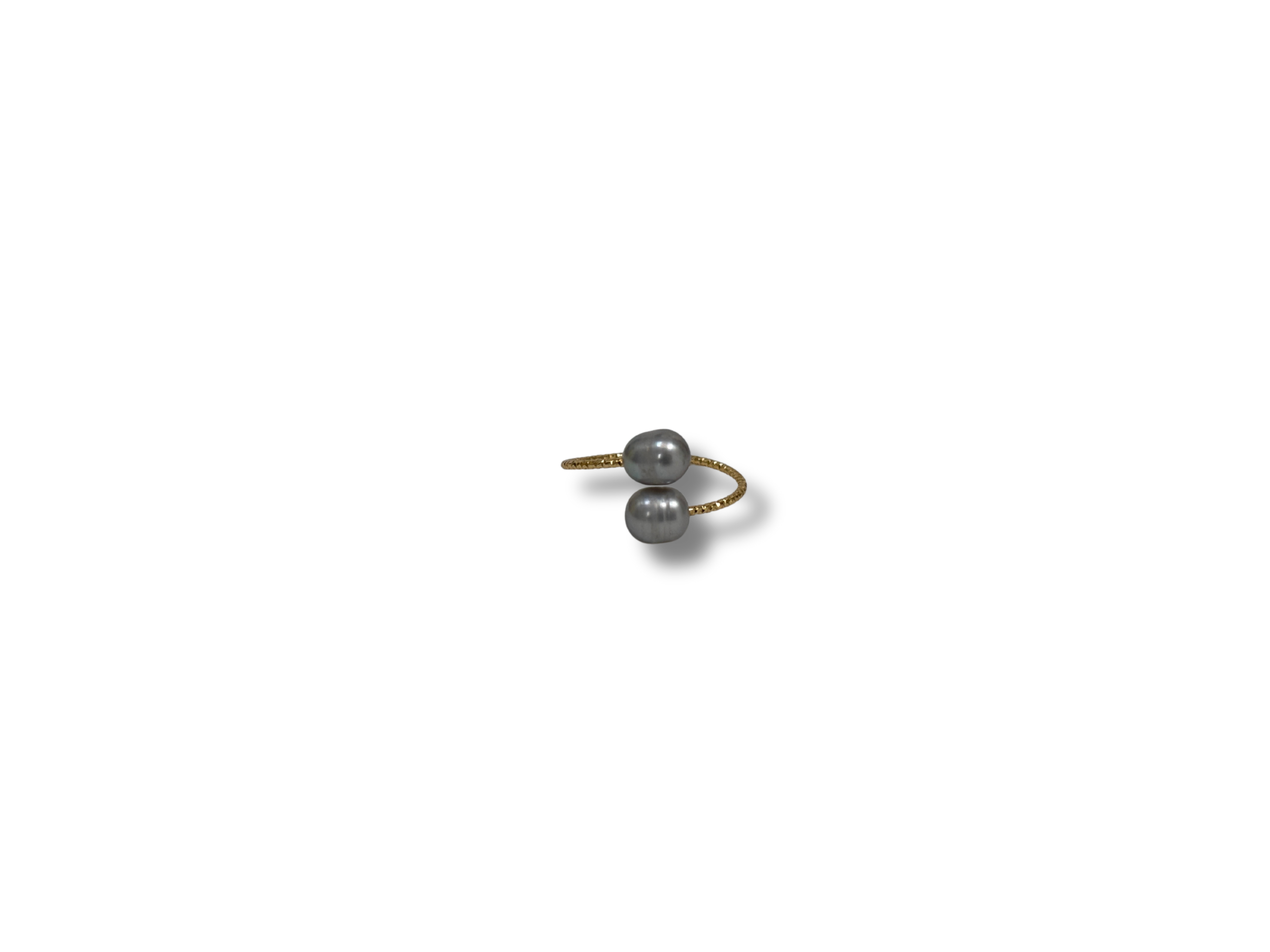 Silky Freshwater Charcoal Pearl Ring
